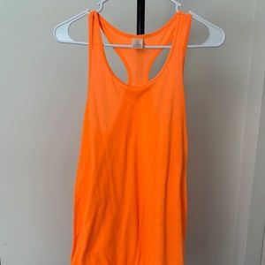 Neon orange racer back tank